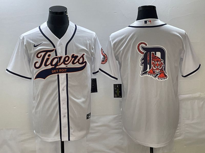 Men Detroit Tigers Blank White Joint Name 2025 Nike MLB Jersey style 4